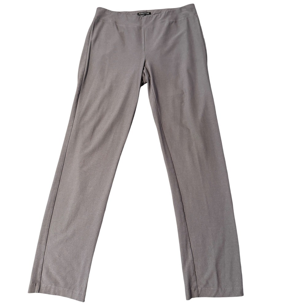 Eileen‎ Fisher Stretch Crepe Slim Ankle Pant Womens XS Gray Jersey Knit Pull On